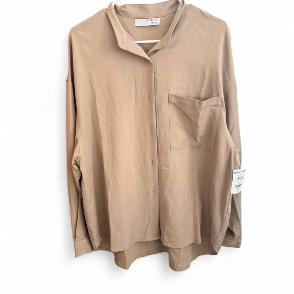 NWT Sophie Rue tan long sleeve blouse